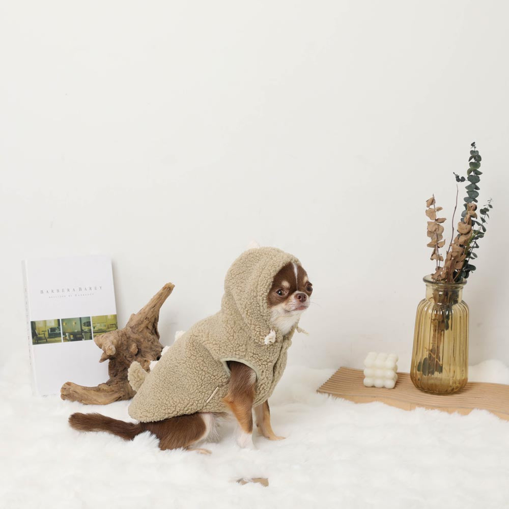 Dinosaur Hooded Boa Vest