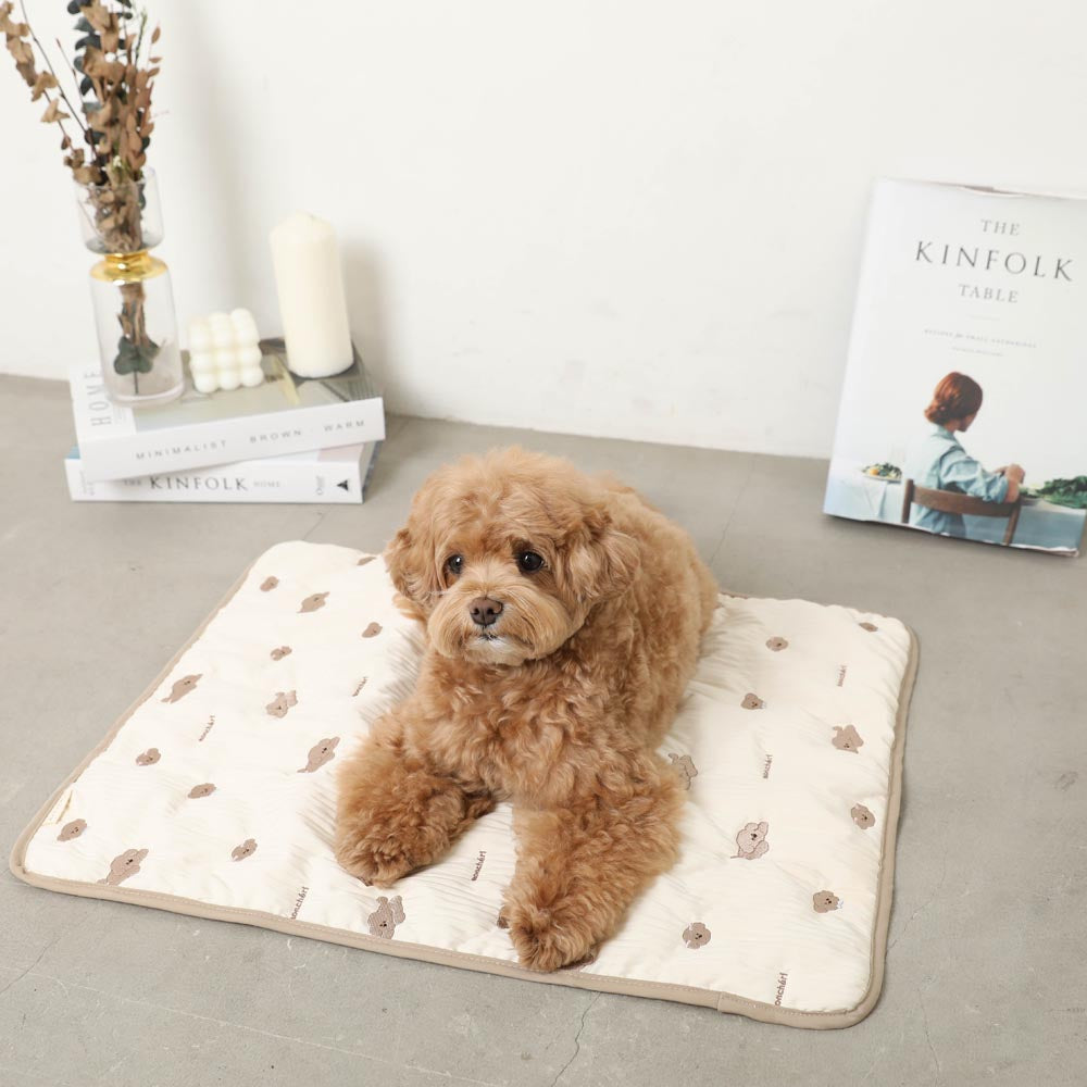 Dog Embroidery Cafe Mat