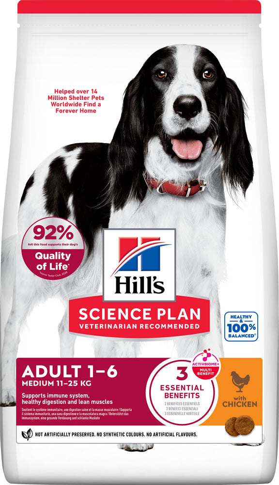 Hill's Science Plan Medium Adult 1-6 Dry Dog Food - Chicken
