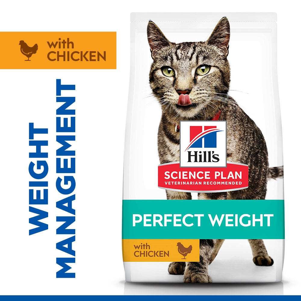 Hill's Science Plan Perfect Weight Adult 1+ Dry Cat Food - Chicken