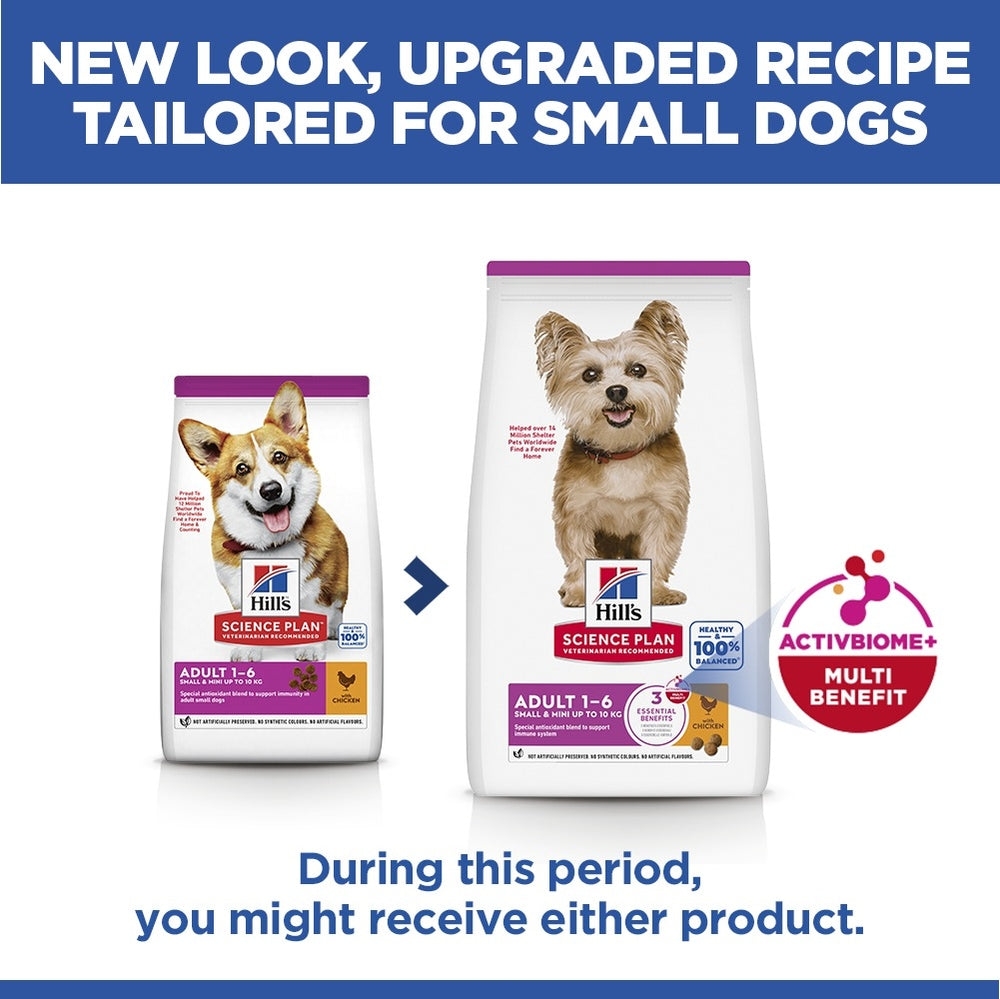 Hill's Science Plan Small & Mini Adult1-6 Dry Dog Food 6.6 lb Chicken