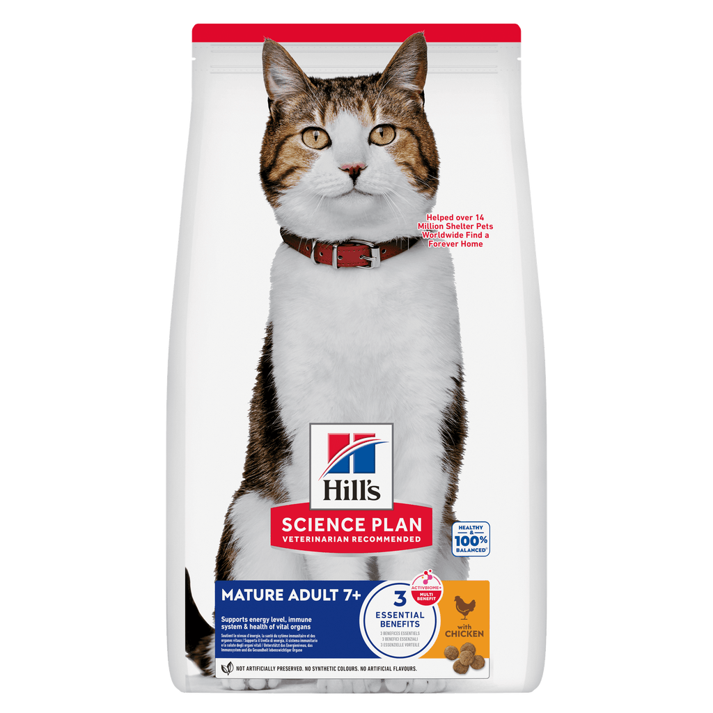 Hill's Science Plan Mature Adult 7+ Dry Cat Food - Chicken