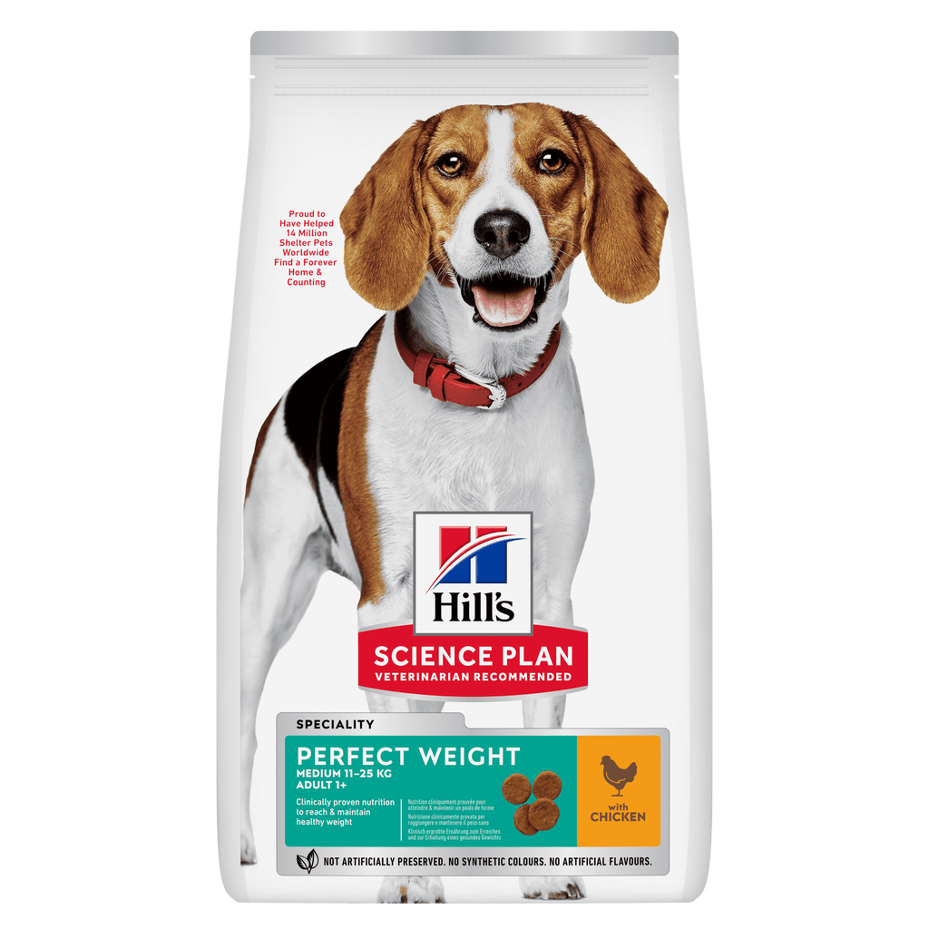 Hill's Science Plan Perfect Weight Medium Adult 1+ Dry Dog Food - Chicken