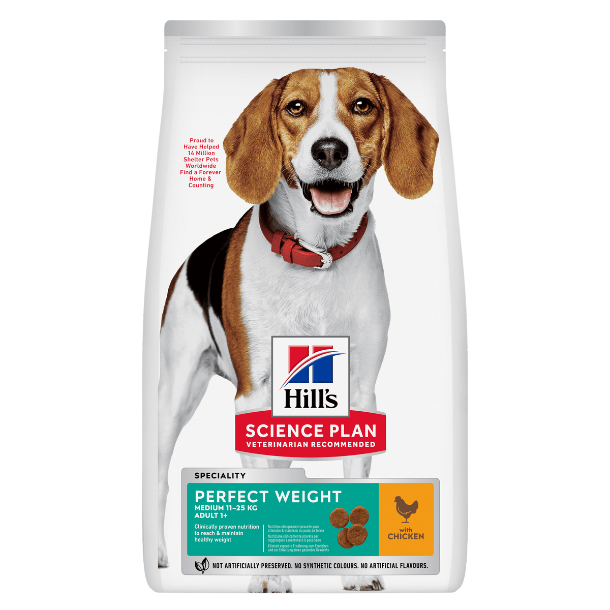 Hill's Science Plan Perfect Weight Medium Adult 1+ Dry Dog Food - Chicken