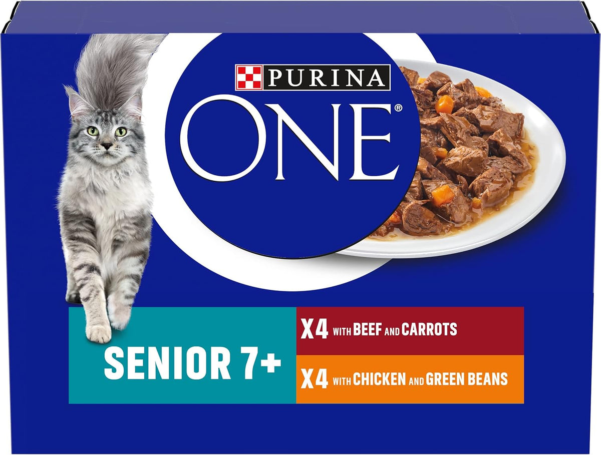 Purina ONE Senior 7+ Mini Fillets Wet Cat Food - Chicken & Beef
