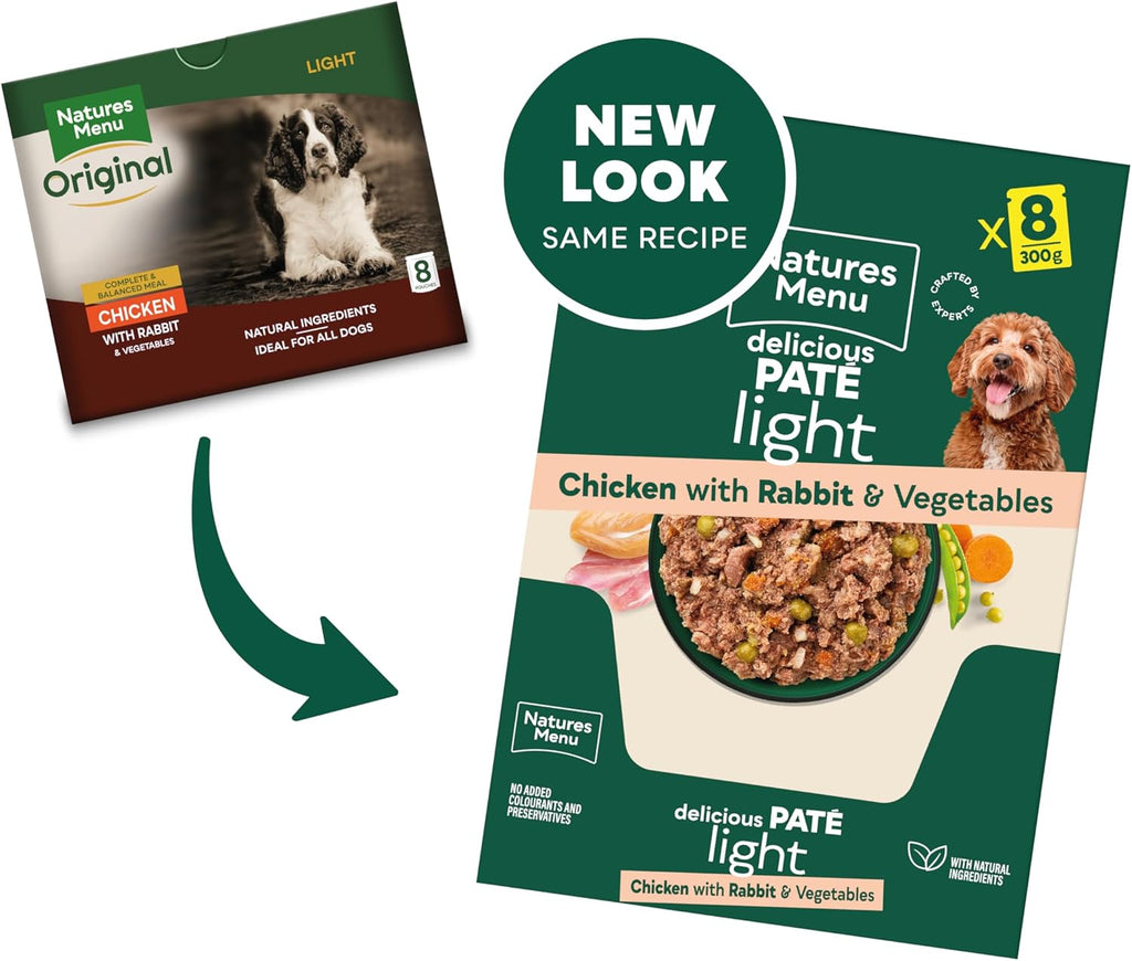 Natures Menu Dog Food Light Pouch Chicken & Rabbit