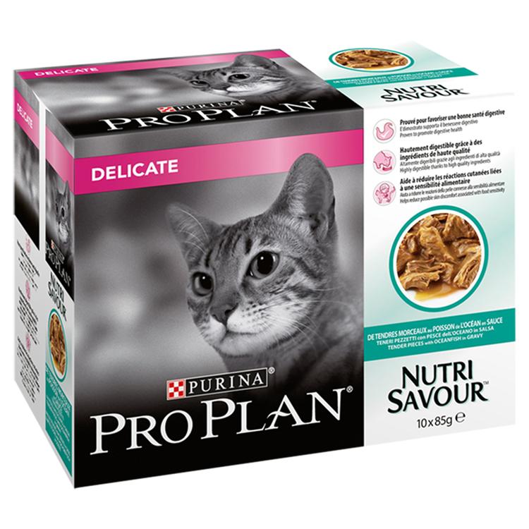 Purina Pro Plan NutriSavour Delicate Adult Wet Cat Food - Ocean Fish in Gravy
