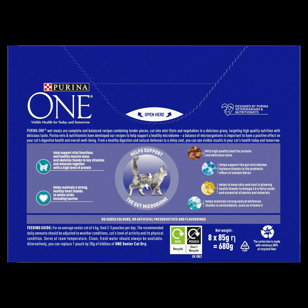 Purina ONE Senior 7+ Mini Fillets Wet Cat Food - Chicken & Beef