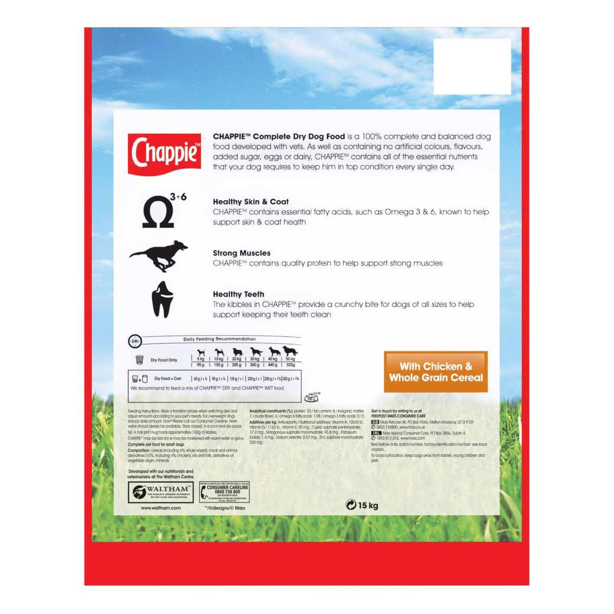 Chappie Complete Adult Dry Dog Food Chicken & Wholegrain Cereal