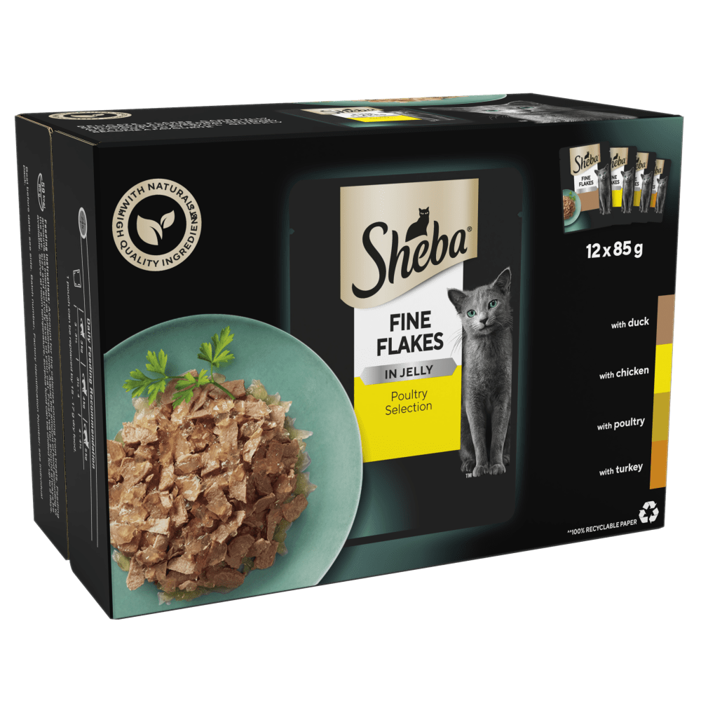 Sheba Fine Flakes Poultry Selection in Jelly