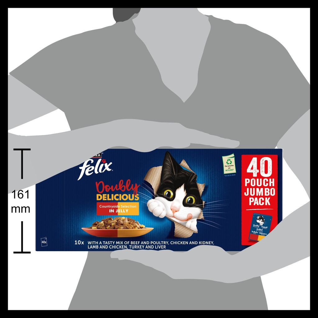 Felix Doubly Delicious Countryside Selection in Jelly Wet Cat Food