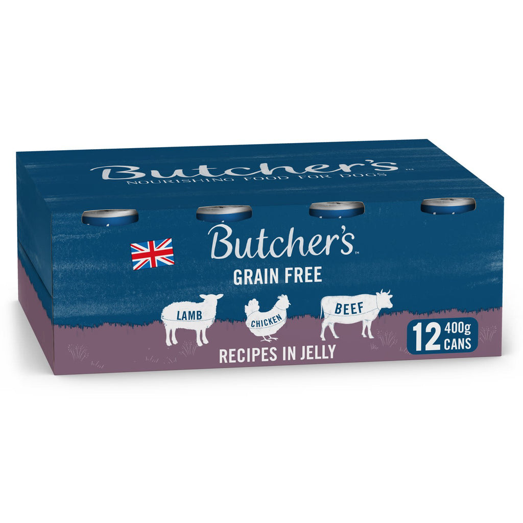 Butcher's Recipes in Jelly Dog Food Cans