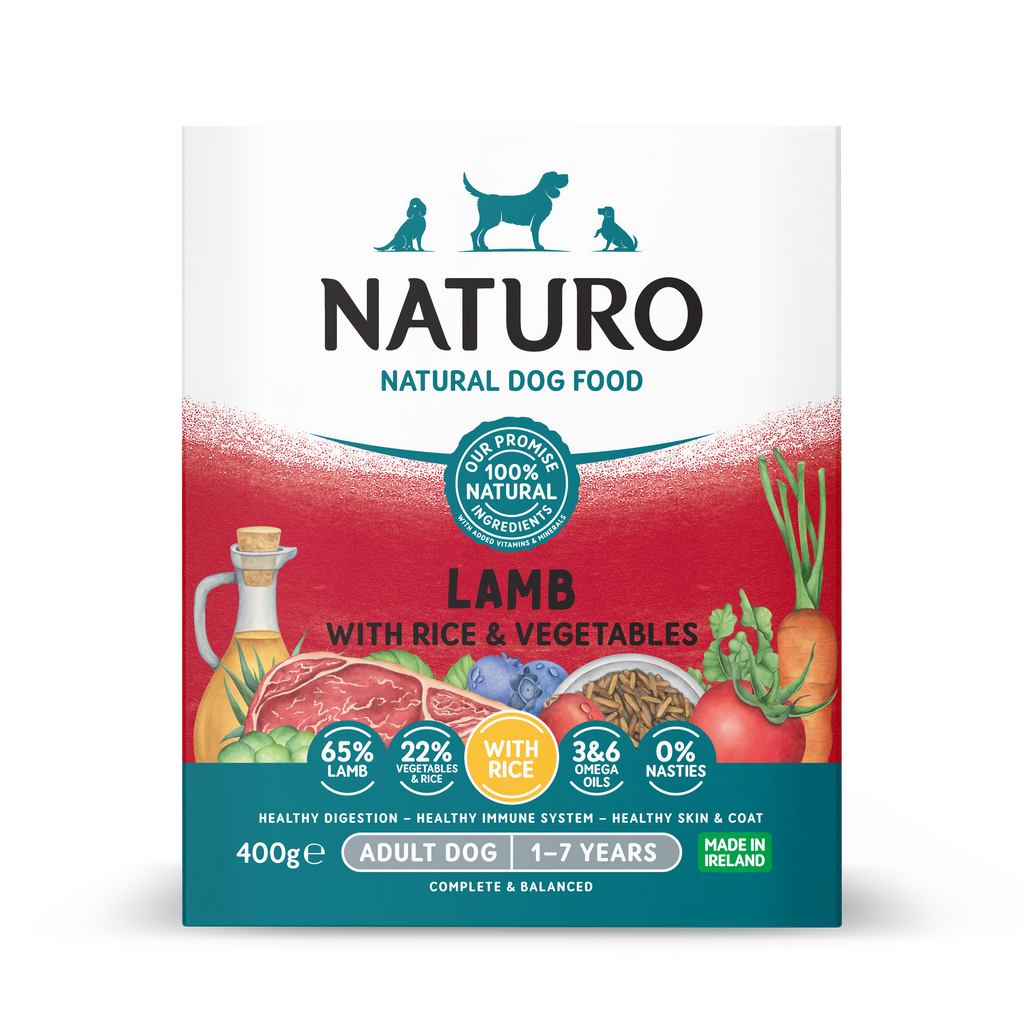 Naturo Adult Wet Dog Food Lamb & Rice With Veg Tray