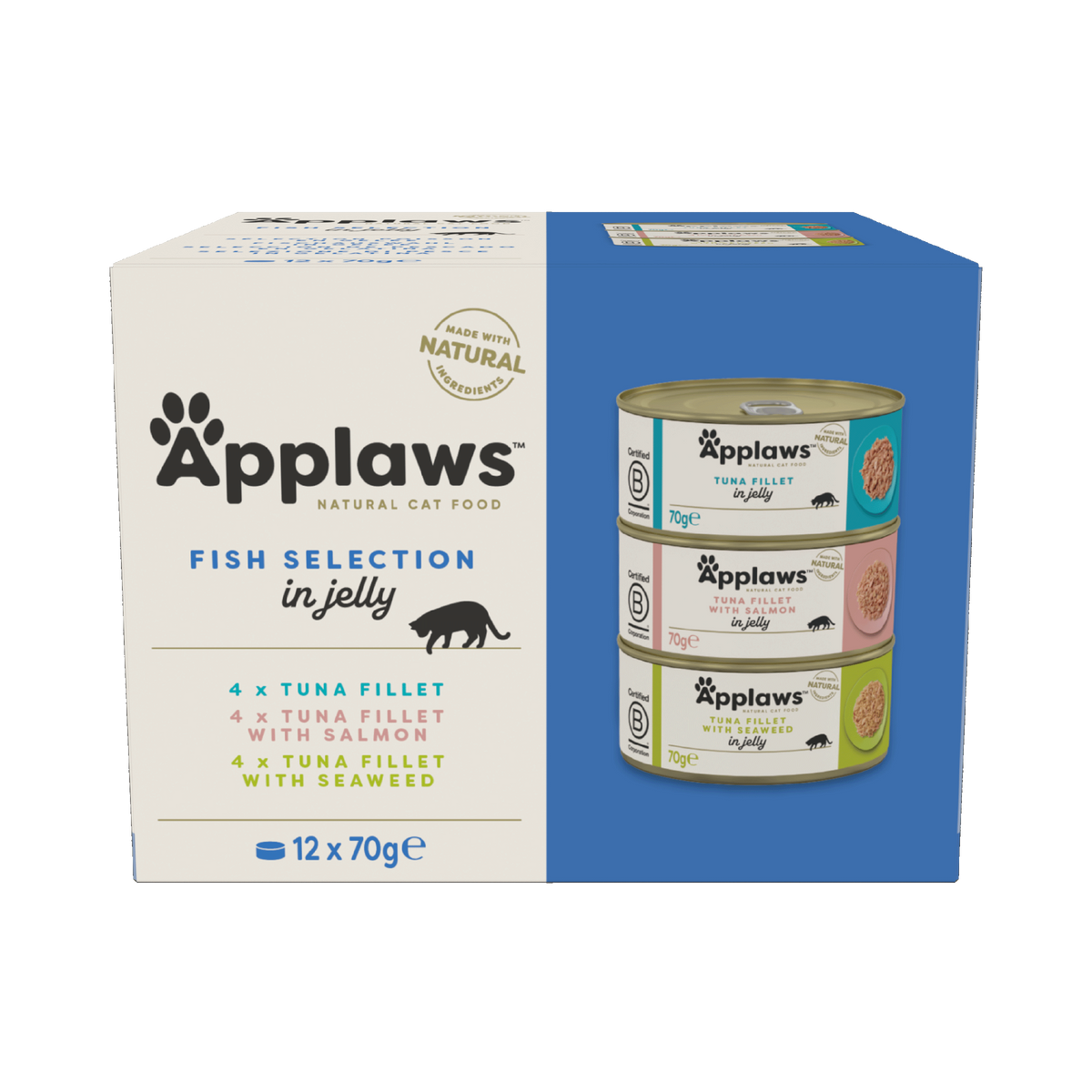 Applaws Cat Can 12 x 2.5 oz Fish Selection in Jelly