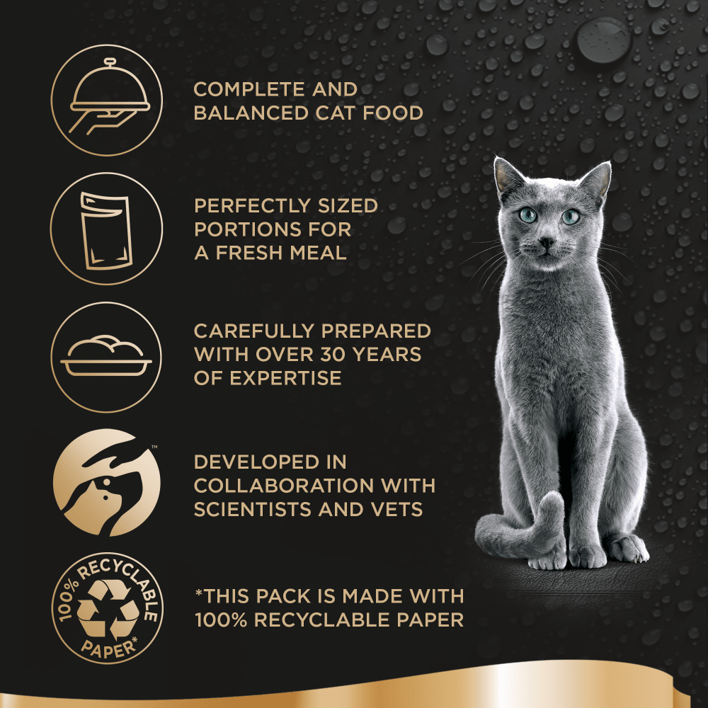 Sheba Fresh and Fine Adult Wet Cat Food Pouches - Chicken & Turkey in Gravy