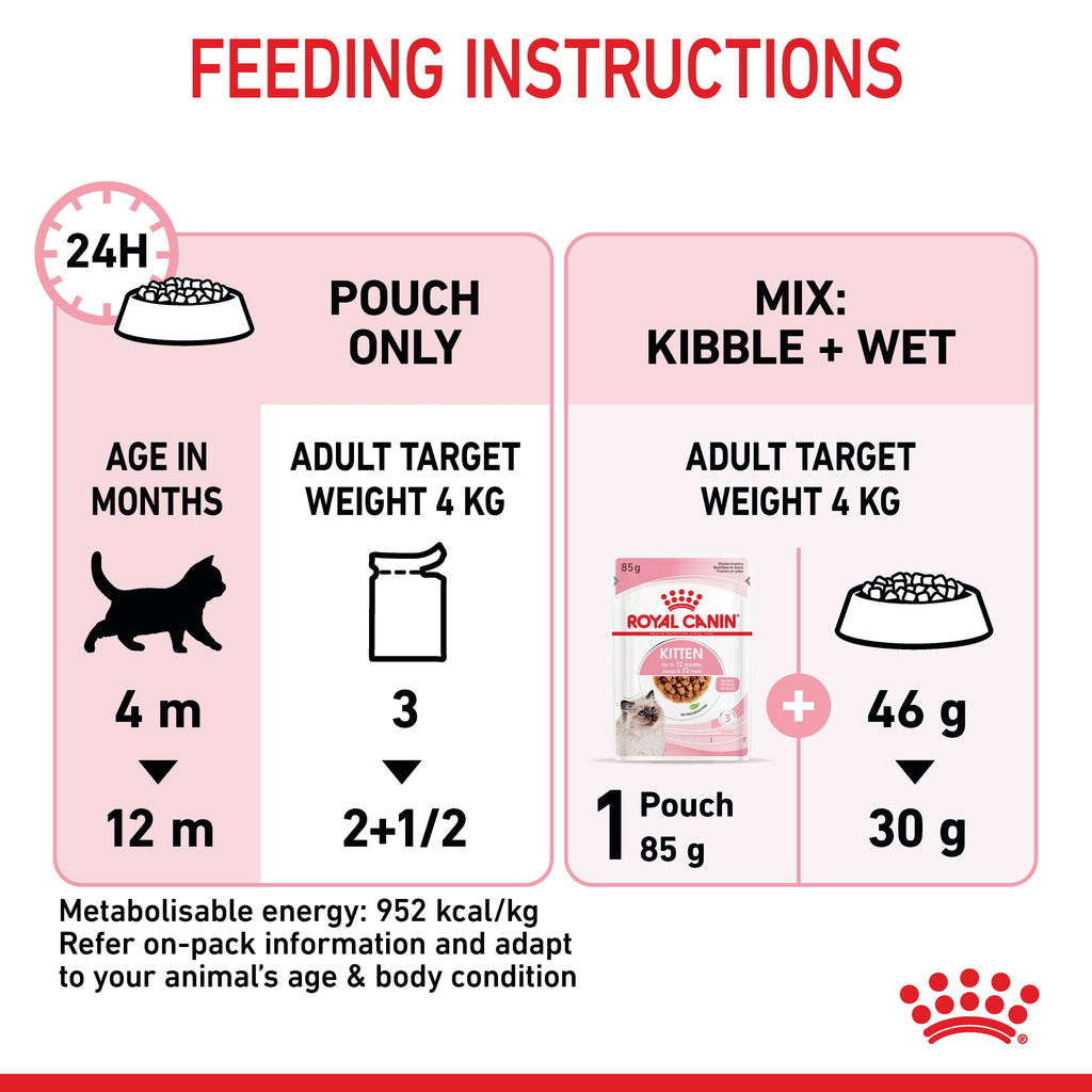 Royal Canin Kitten Wet Cat Food - Chunks in Gravy