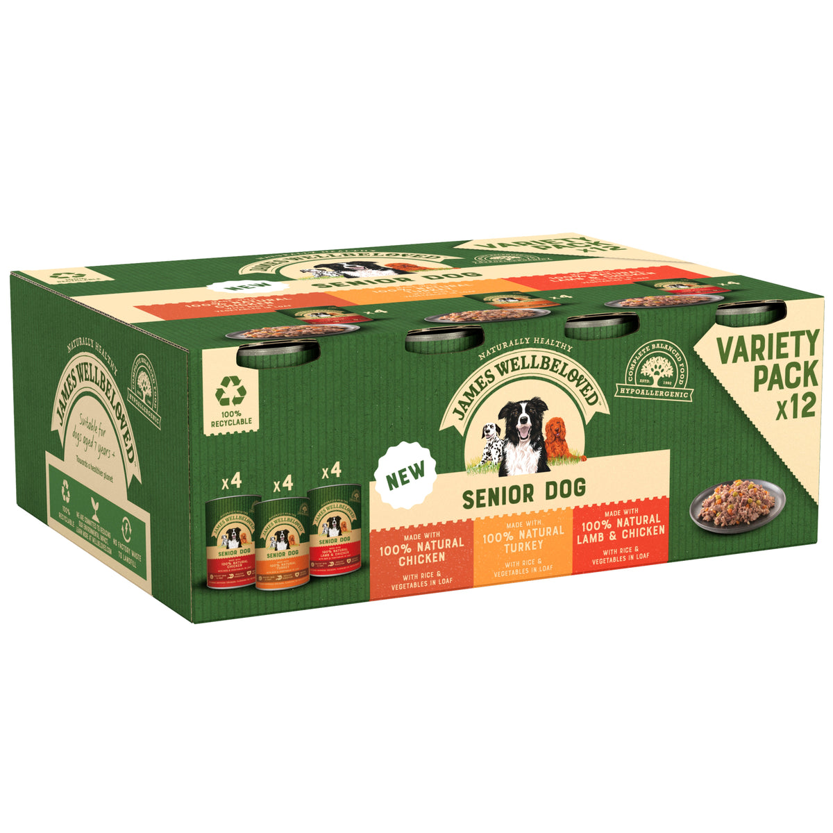 James Wellbeloved Senior Wet Dog Food Turkey, Lamb & Chicken