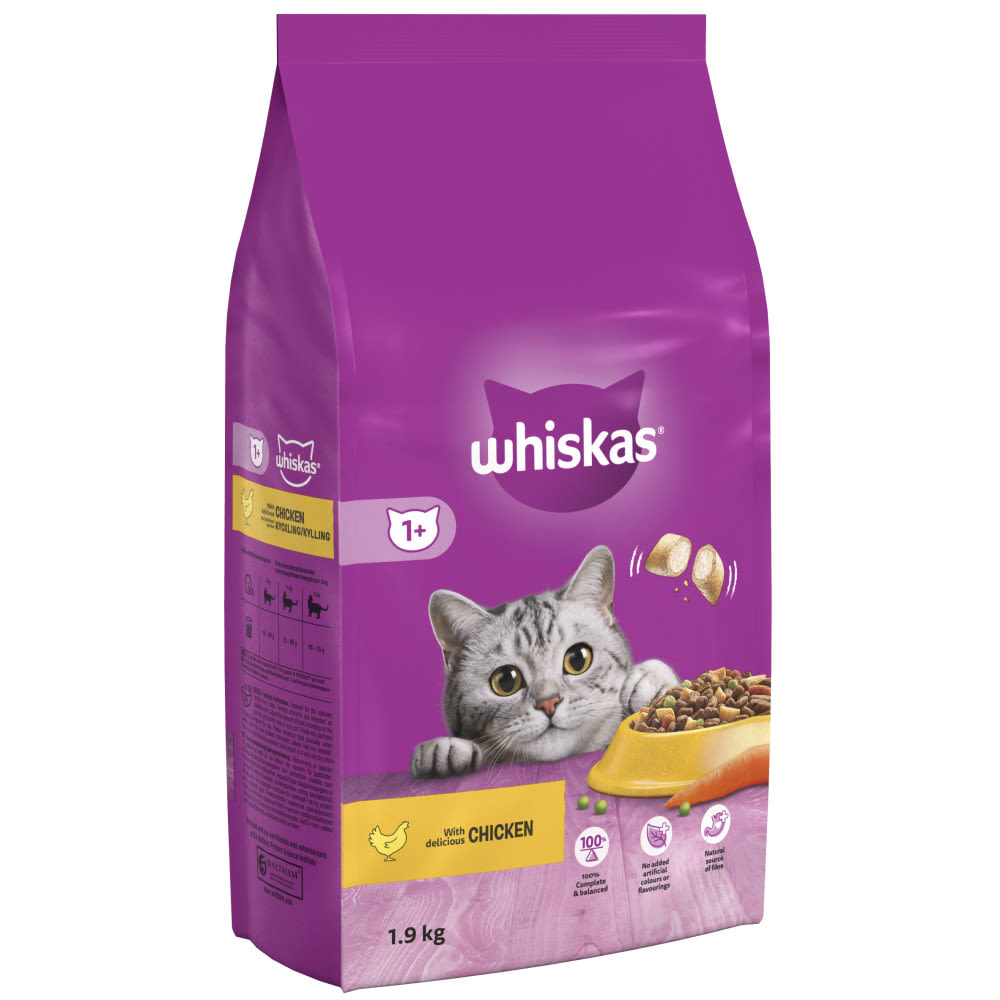 Whiskas 1+ Chicken Adult Dry Cat Food