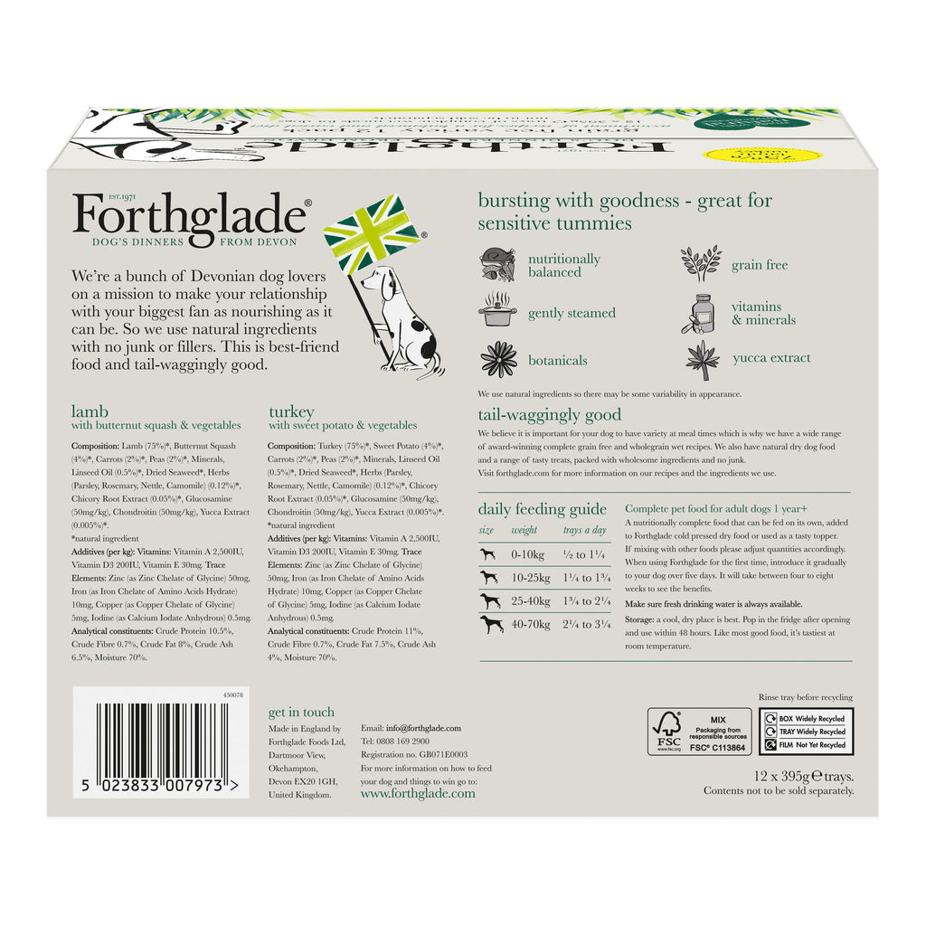 Forthglade Complete Adult Grain-free Duo Lamb & Turkey
