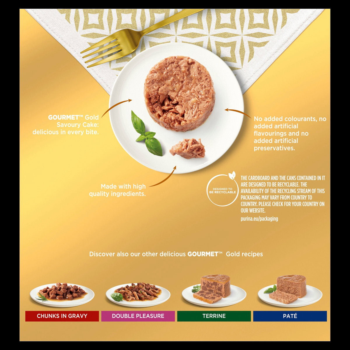 Gourmet Gold Savory Cake Meat and Fish Variety Wet Cat Food