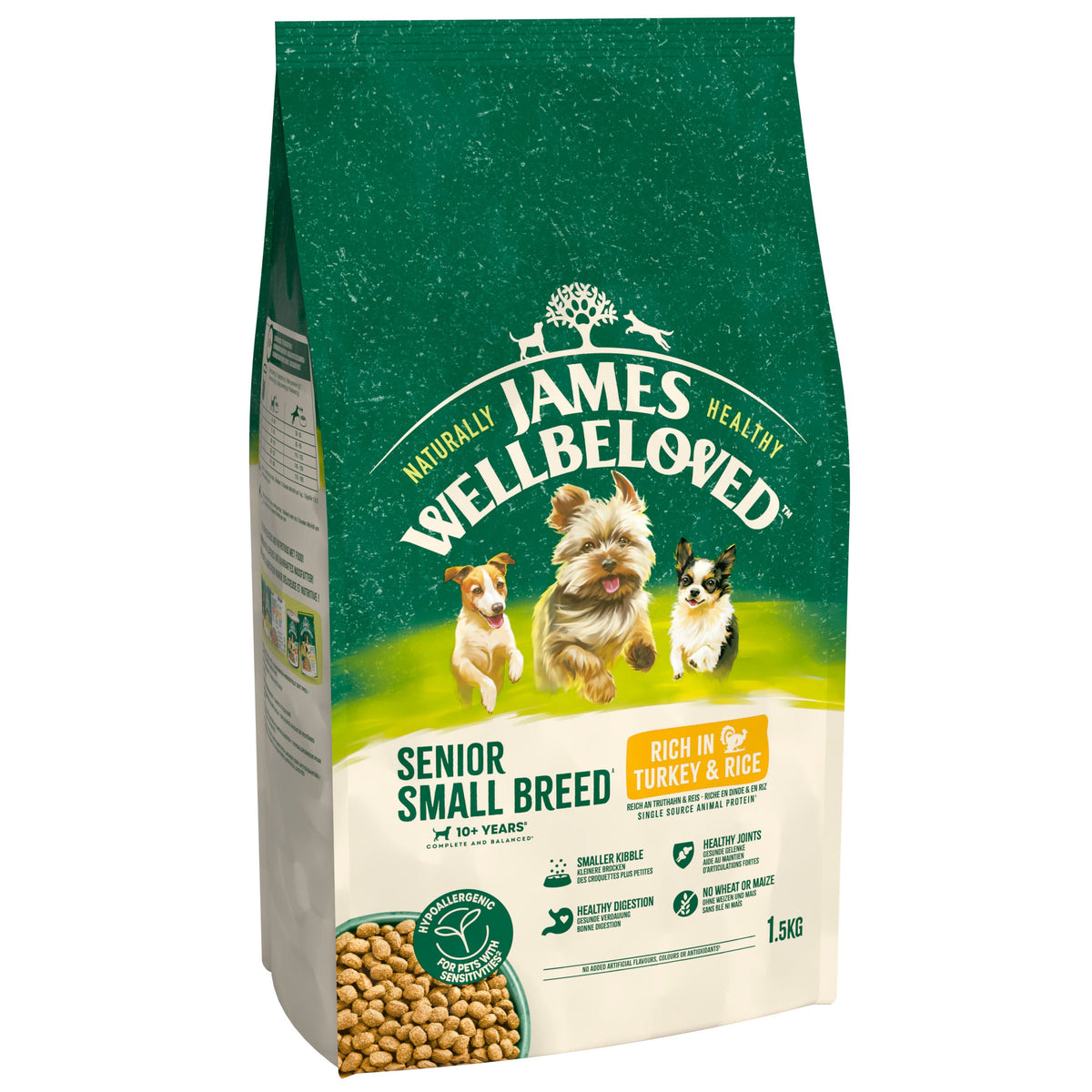 James Wellbeloved Senior Small Breed Dry Dog Food Turkey & Rice