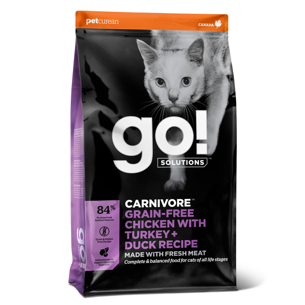 Go! Solutions Carnivore Grain Free Chicken, Turkey + Duck Recipe Dry Cat Food