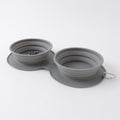 Silicone Compact Double Food Bowl