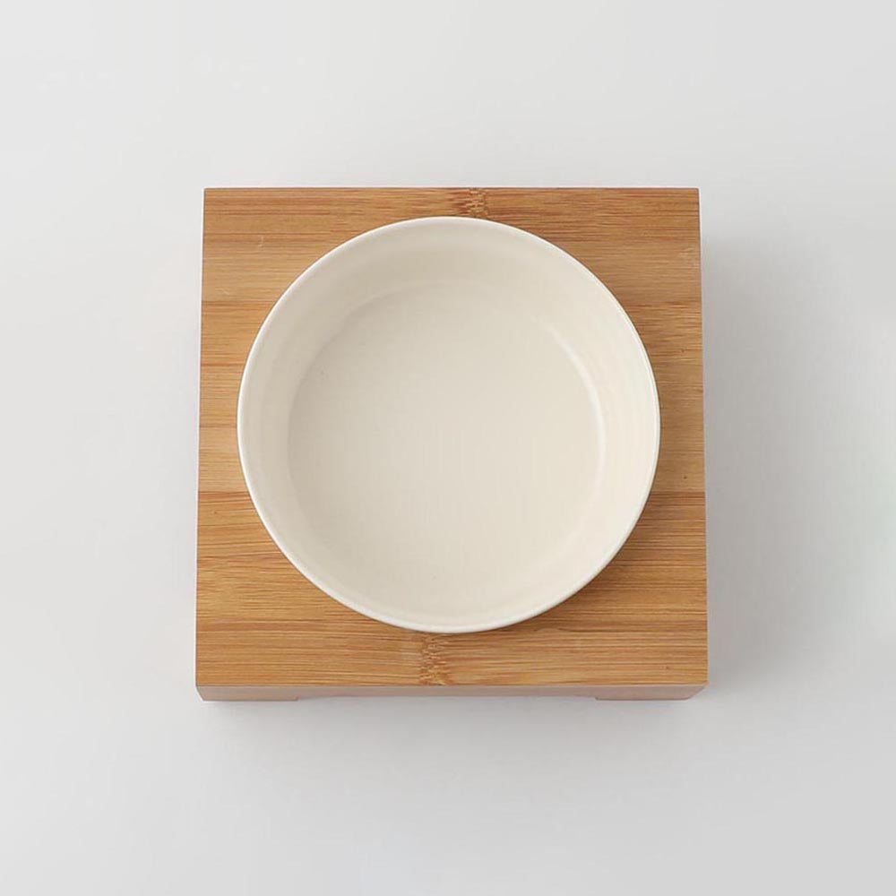 Bamboo Food Bowl Stand MEDIUM