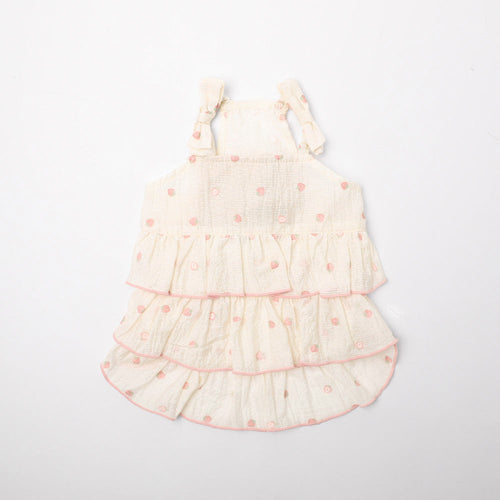 Cool Strawberry Pattern Tiered Cami Dress [Ice Pack Compatible]