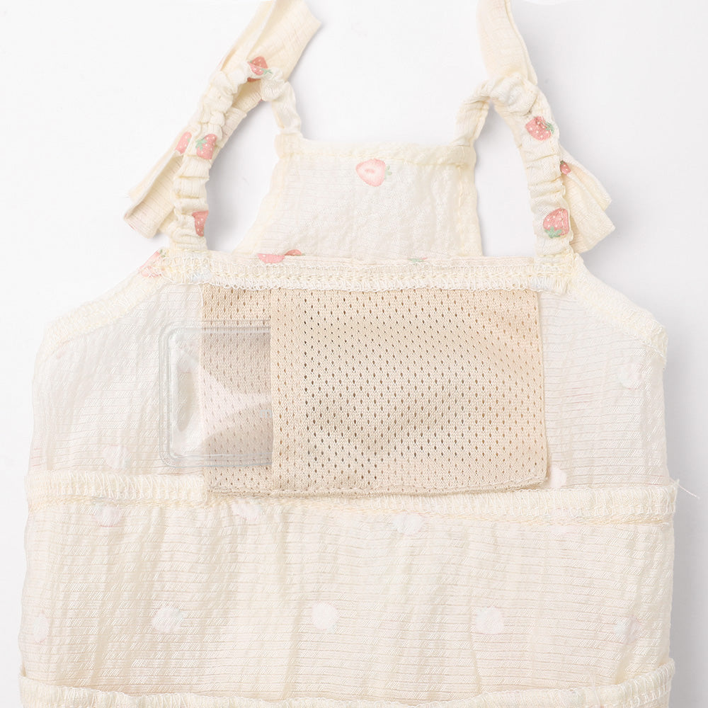Cool Strawberry Pattern Tiered Cami Dress [Ice Pack Compatible]