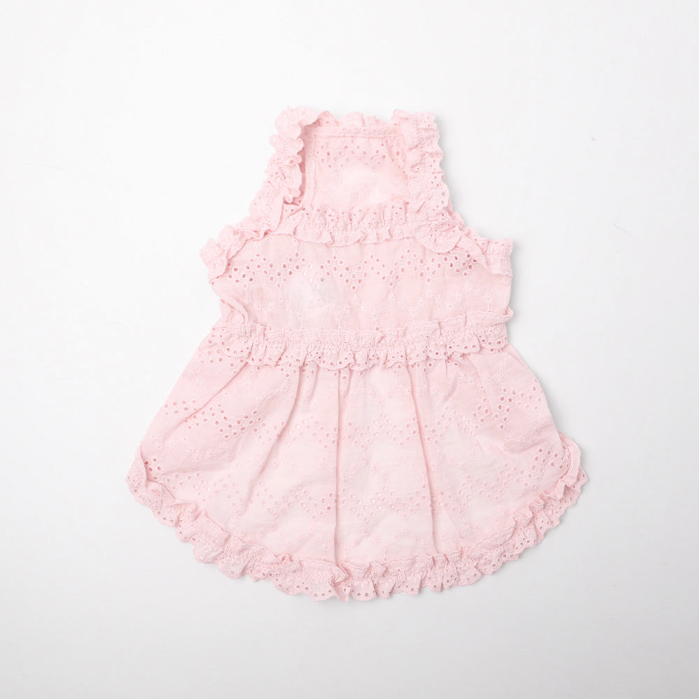 Cool Cotton Lace Frill Camisole Dress