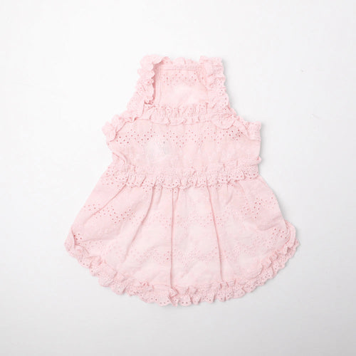 Cool Cotton Lace Frill Camisole Dress