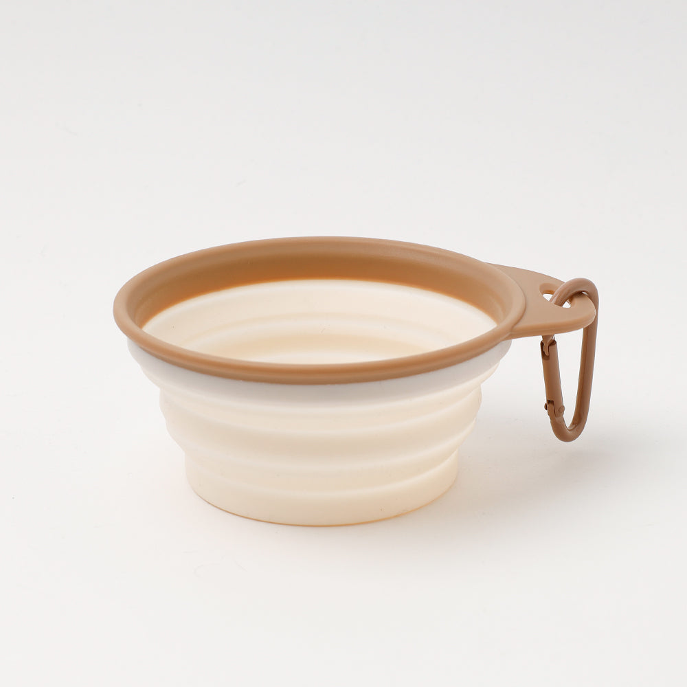 Foldable Bicolor Food Bowl with Hook