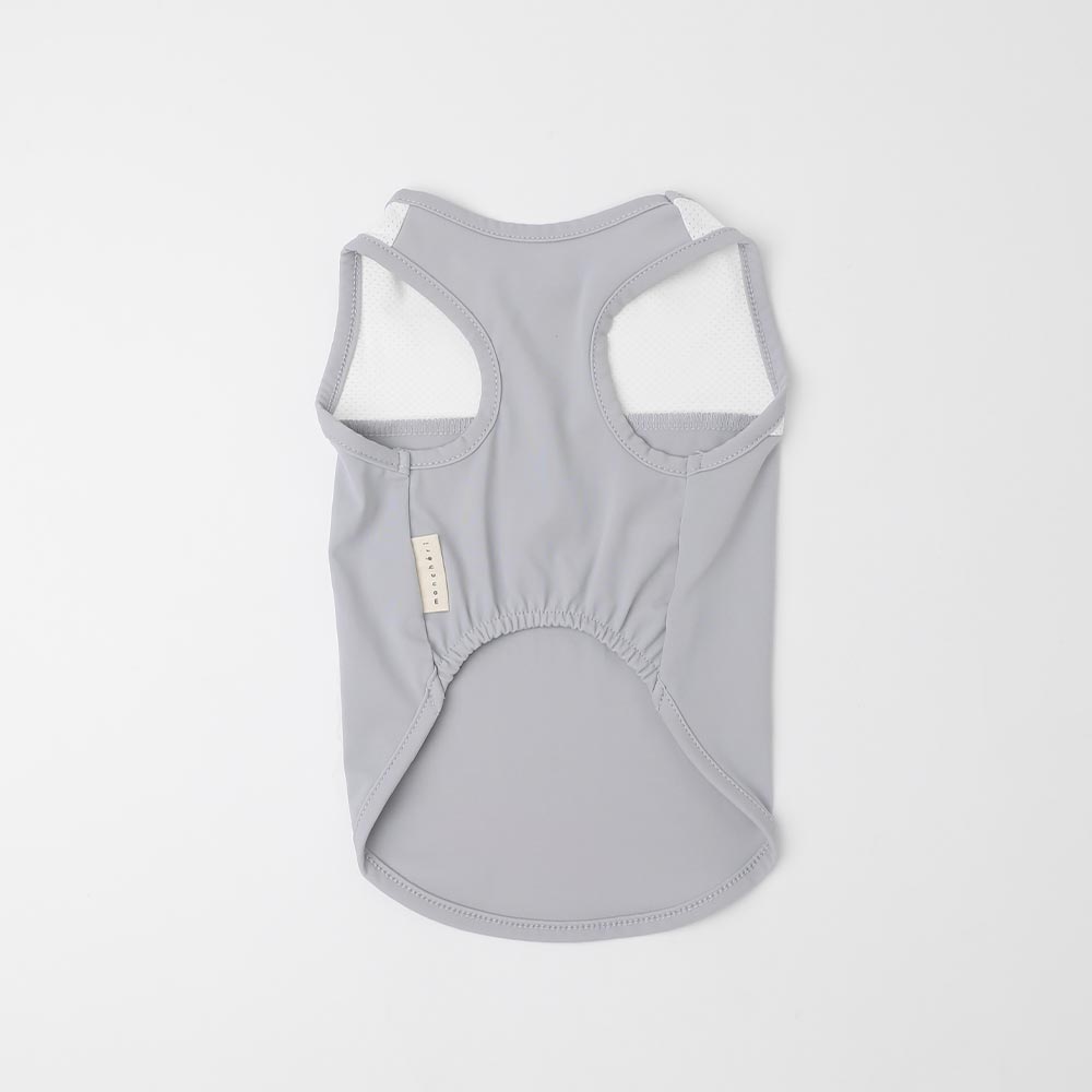 Cool Bicolor Mesh Bear Sleeveless Tops