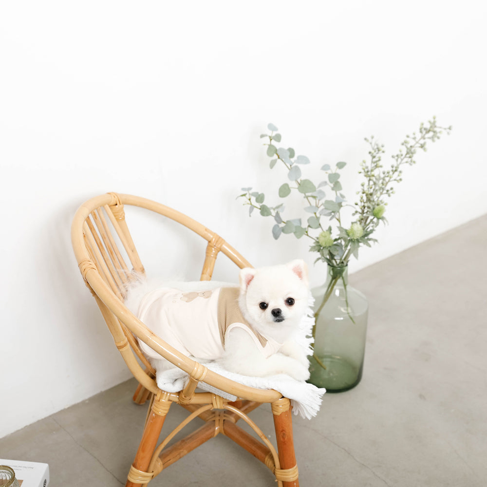 Cool Bicolor Mesh Bear Sleeveless Tops