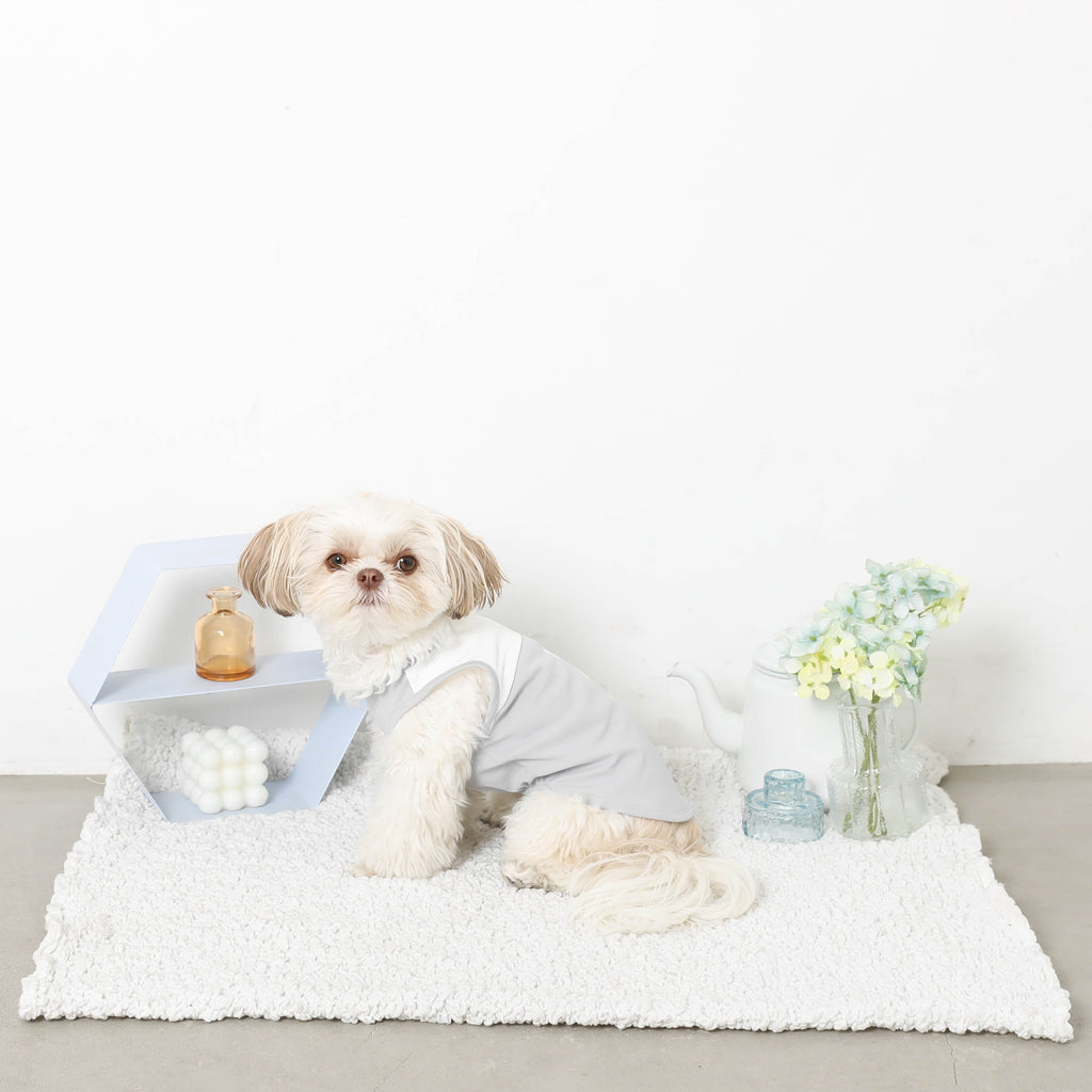 Cool Bicolor Mesh Bear Sleeveless Tops