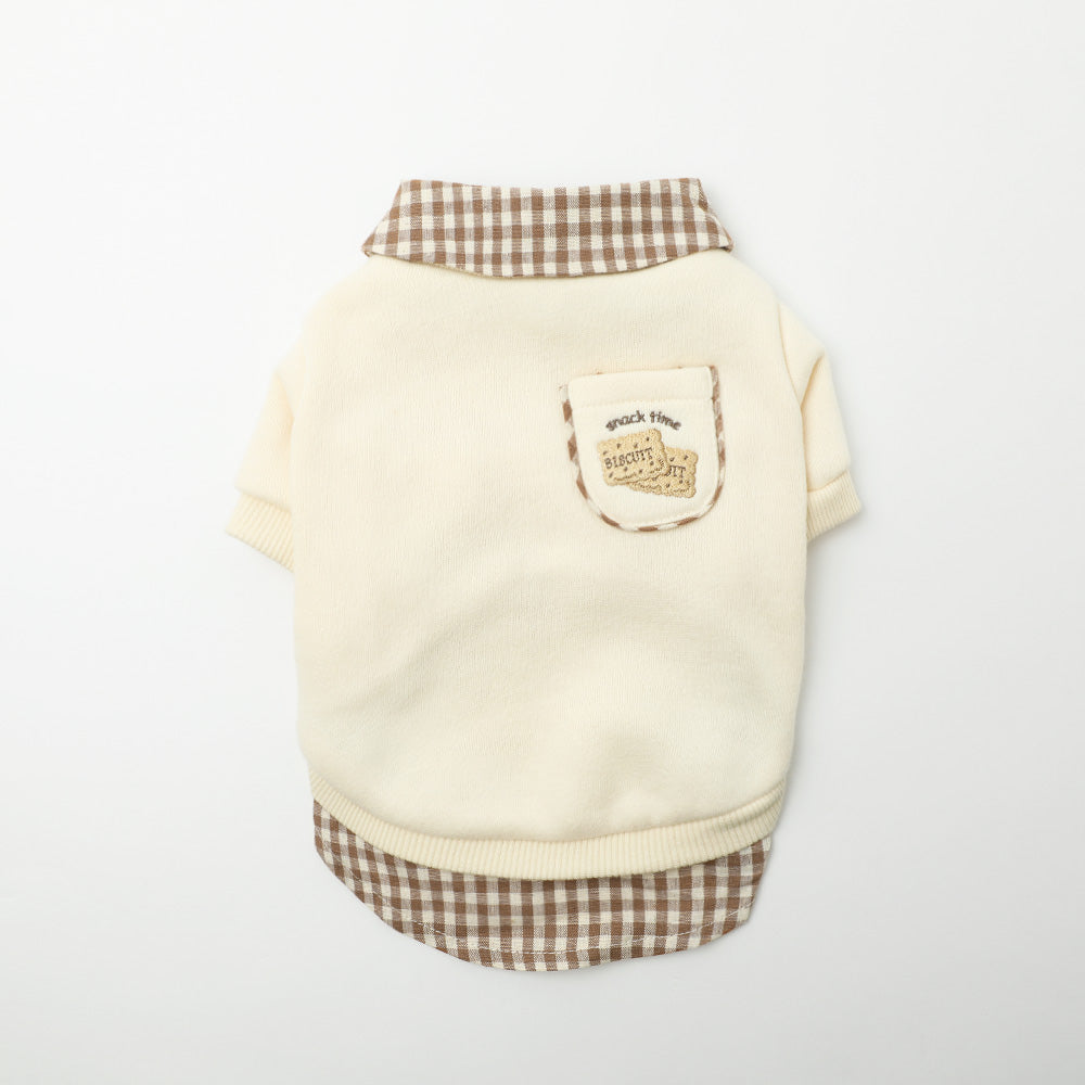 Shirt Docking Biscuit Embroidery Tops